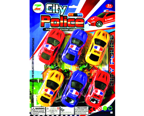 City police car (6 pcs)